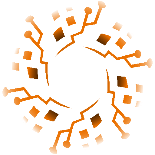 Megahome logo simple vortex orange